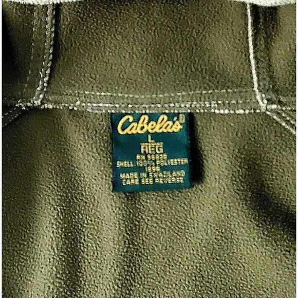 Cabela's Thick Lined Fleece Hooded Jacket Heavyweight Green Full Zip Women's L - Picture 4 of 8